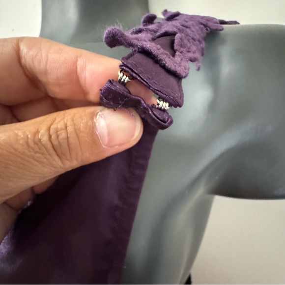 Newport News Rich Plum Maxi Haltered Lace Dress SZ 8 - Picture 5 of 12